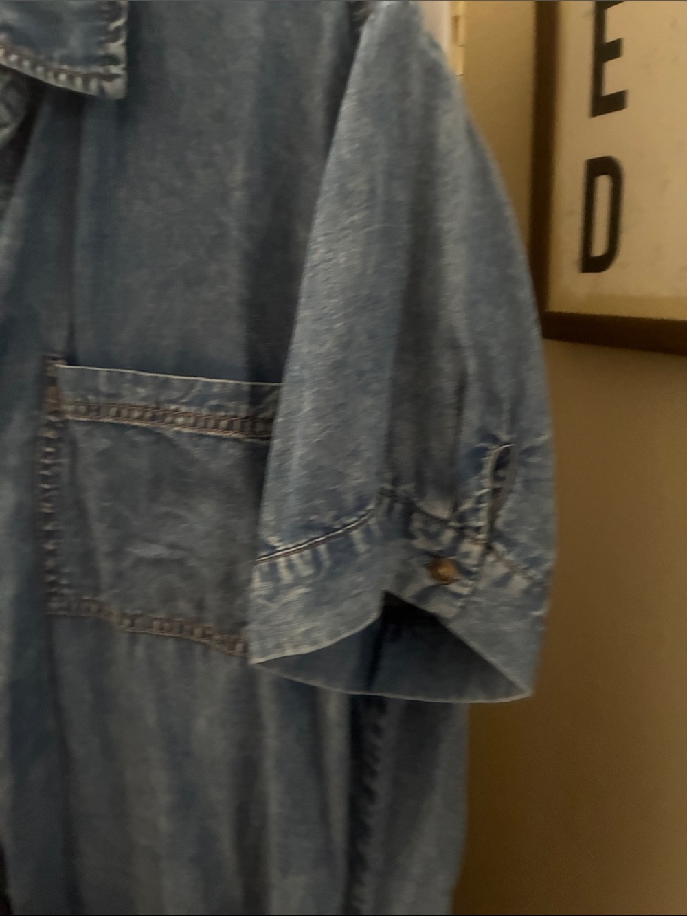 Jane and Delancey Light Blue Denim Button-Front Shirt - Picture 2 of 4